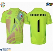 Moški Nogometni dresi Italija Gianluigi Donnarumma #1 Vratar Domači EP 2024 Kratek Rokav